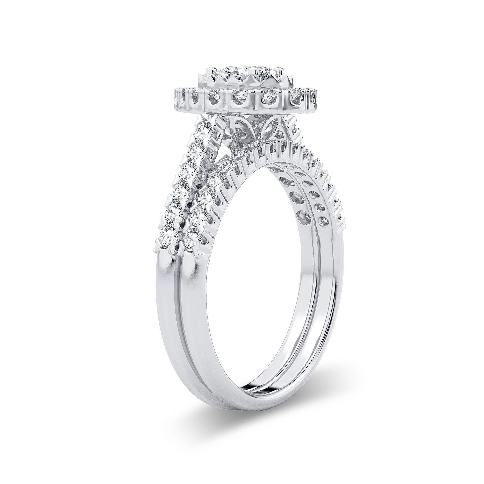 14K 1.05CT Diamond Bridal Ring - Johnny Dang & Co