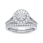 14K 1.00CT Diamond Bridal Ring - Johnny Dang & Co
