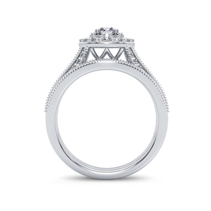 14K 1.00CT Diamond Bridal Ring - Johnny Dang & Co