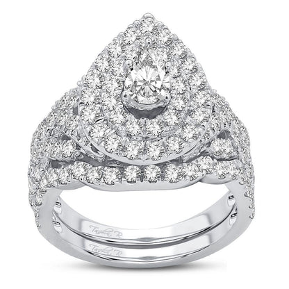 14K 1.75CT DIAMOND BRIDAL RING - Johnny Dang & Co