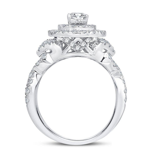 14K 1.75CT DIAMOND BRIDAL RING - Johnny Dang & Co