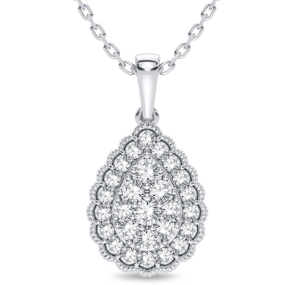14K 0.33CT Diamond Pendant - Johnny Dang & Co