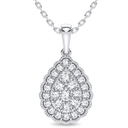 14K 0.33CT Diamond Pendant - Johnny Dang & Co