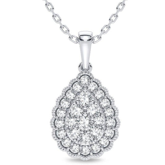 14K 0.33CT Diamond Pendant - Johnny Dang & Co