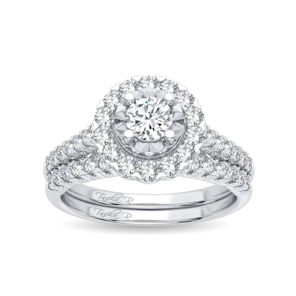 14K 1.00CT Diamond Bridal Ring - Johnny Dang & Co