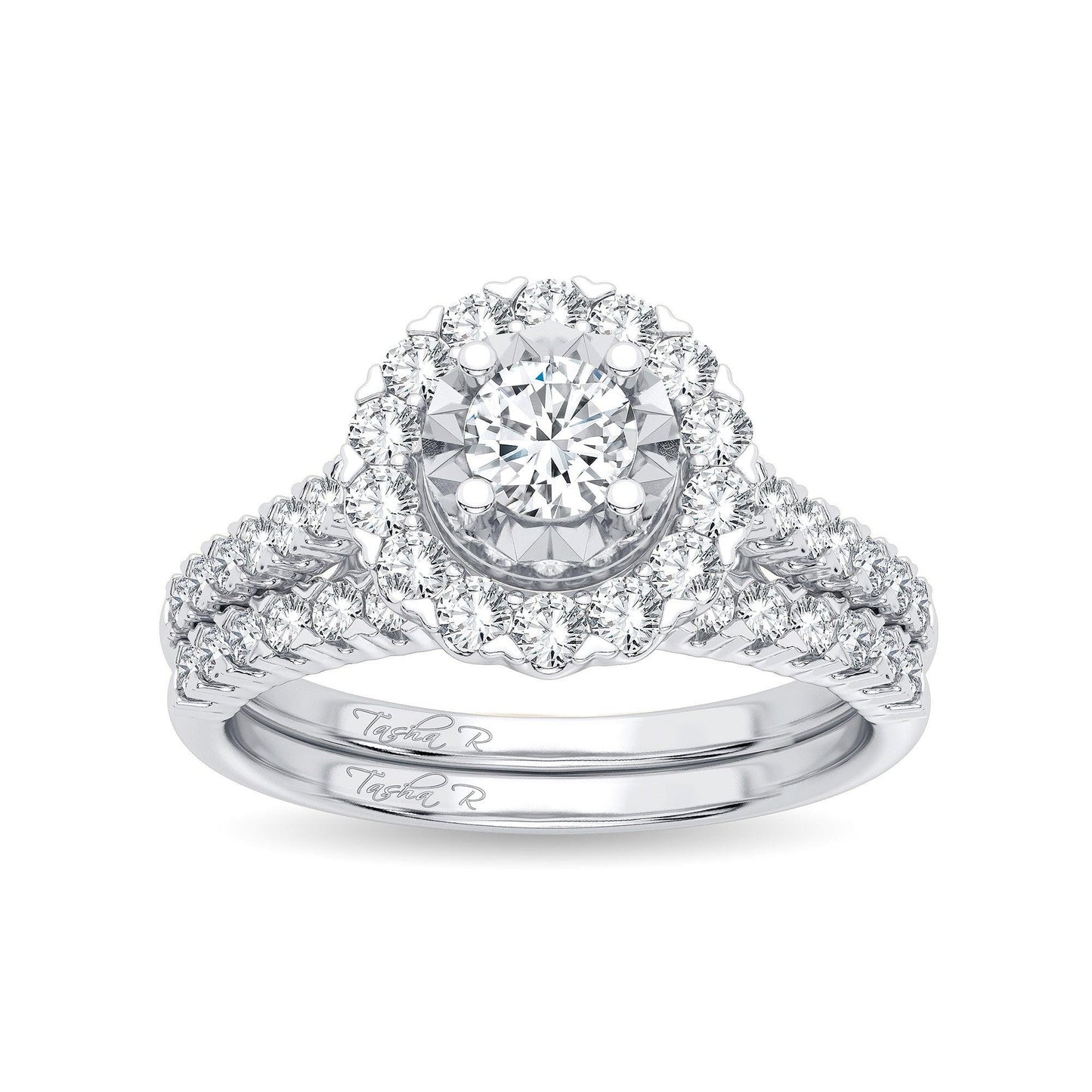 14K 1.00CT Diamond Bridal Ring - Johnny Dang & Co