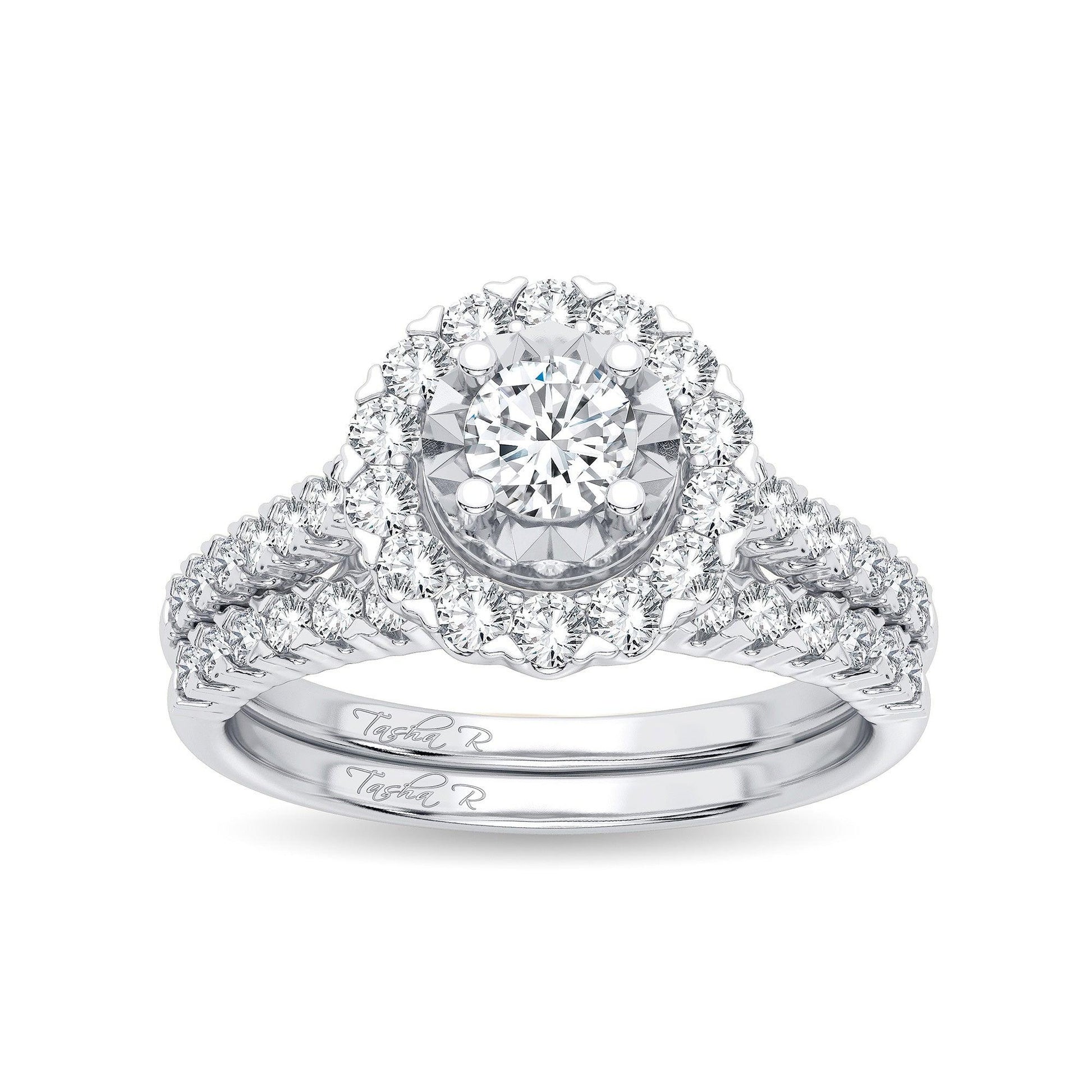 14K 1.00CT Diamond Bridal Ring - Johnny Dang & Co