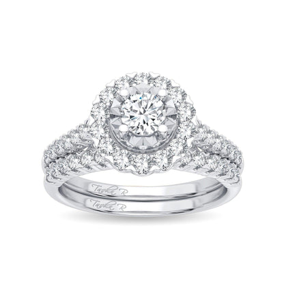 14K 1.00CT Diamond Bridal Ring - Johnny Dang & Co