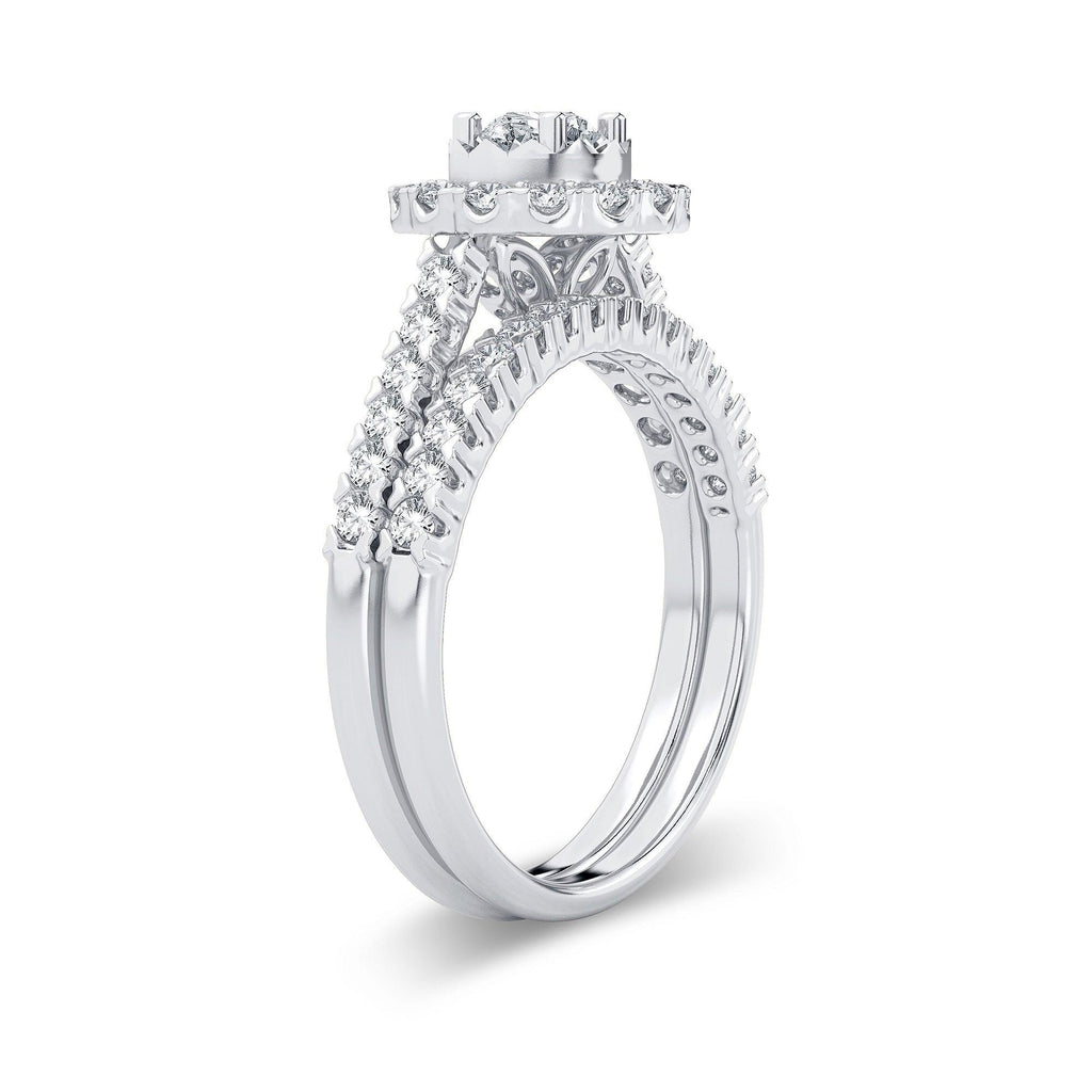 14K 1.00CT Diamond Bridal Ring - Johnny Dang & Co
