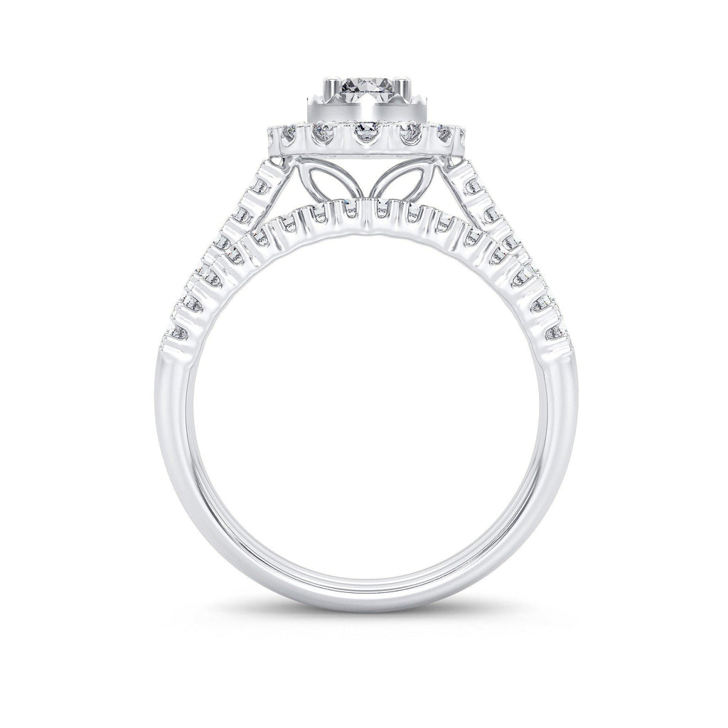 14K 1.00CT Diamond Bridal Ring - Johnny Dang & Co
