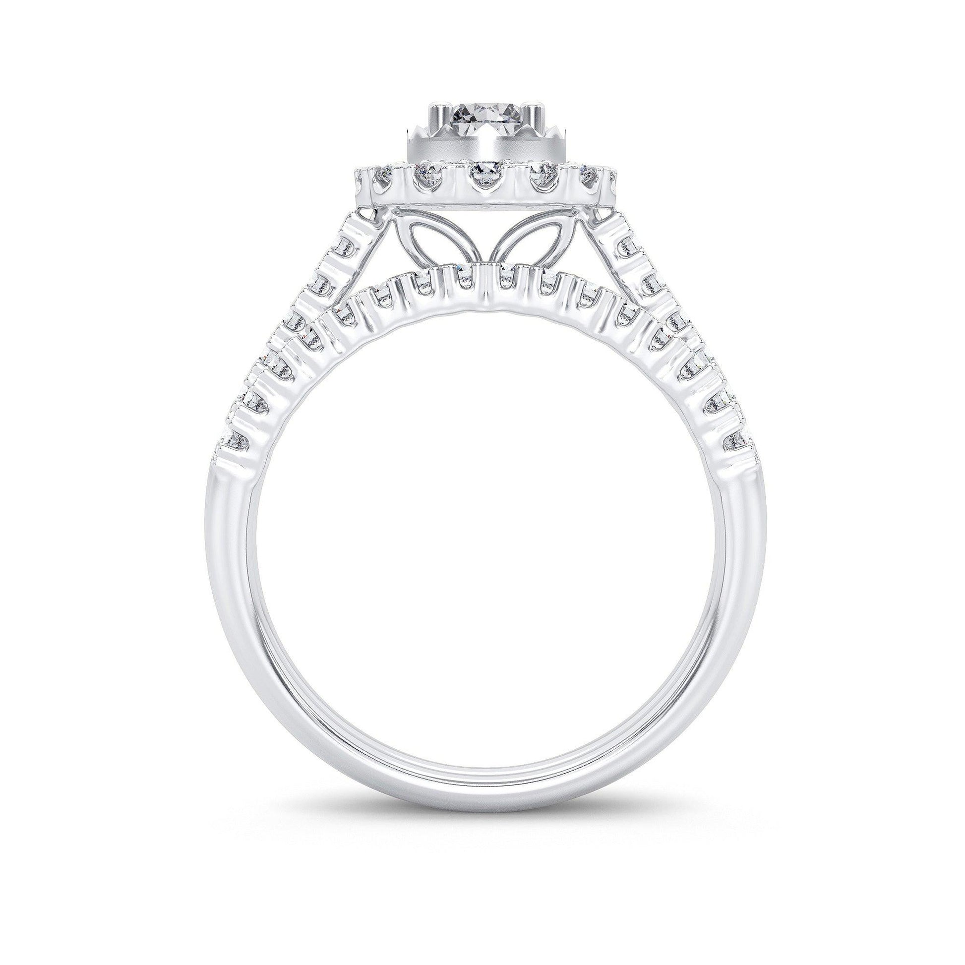 14K 1.00CT Diamond Bridal Ring - Johnny Dang & Co