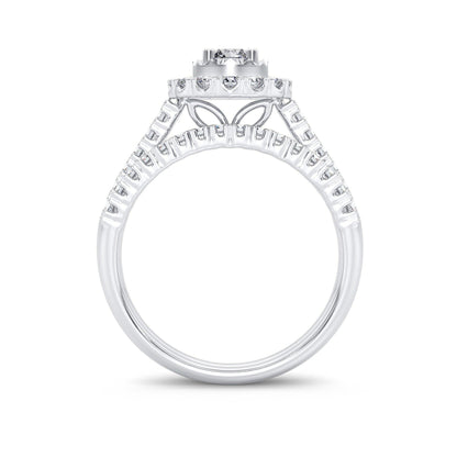 14K 1.00CT Diamond Bridal Ring - Johnny Dang & Co