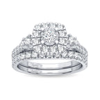 14K 1.00CT Diamond Bridal Ring - Johnny Dang & Co