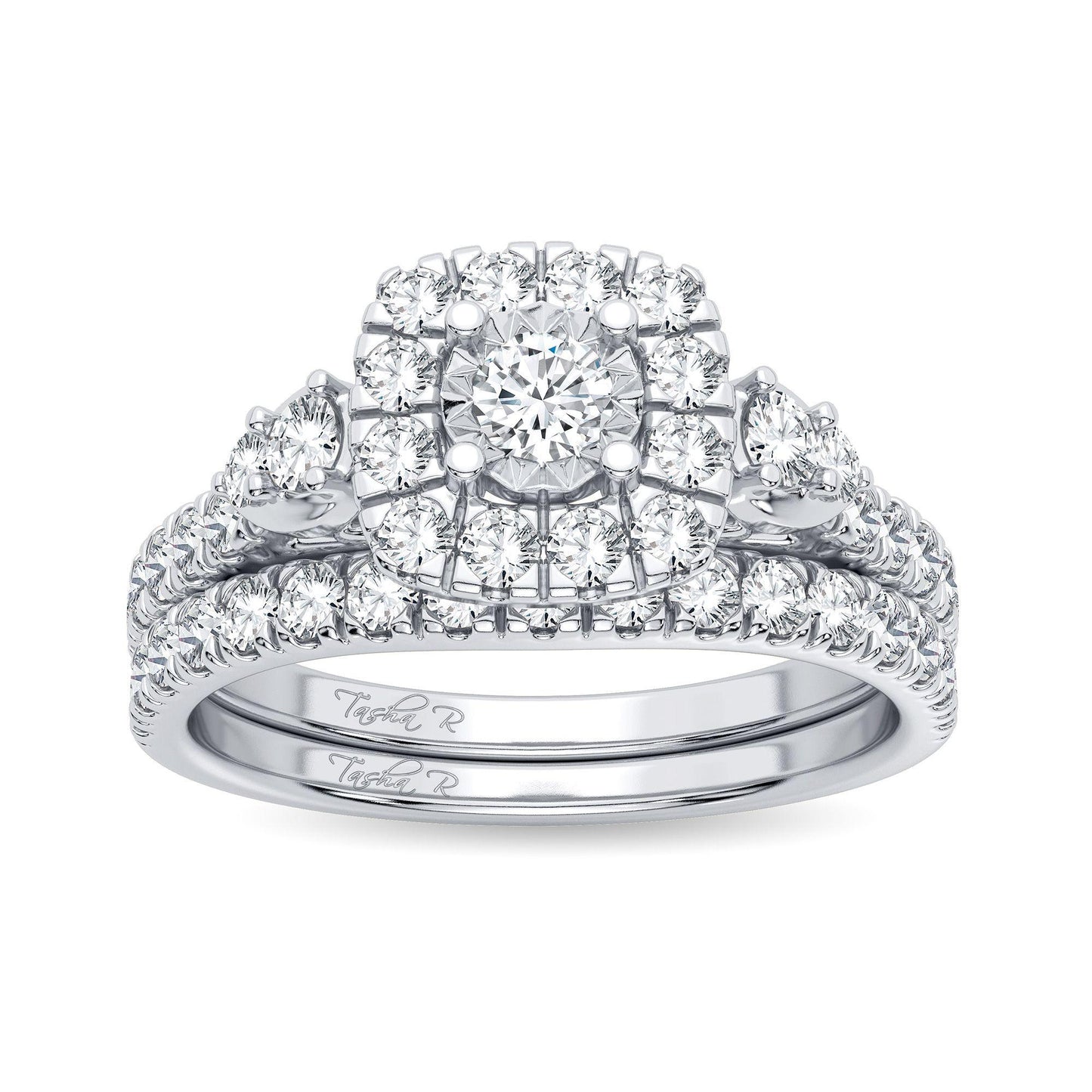 14K 1.00CT Diamond Bridal Ring - Johnny Dang & Co