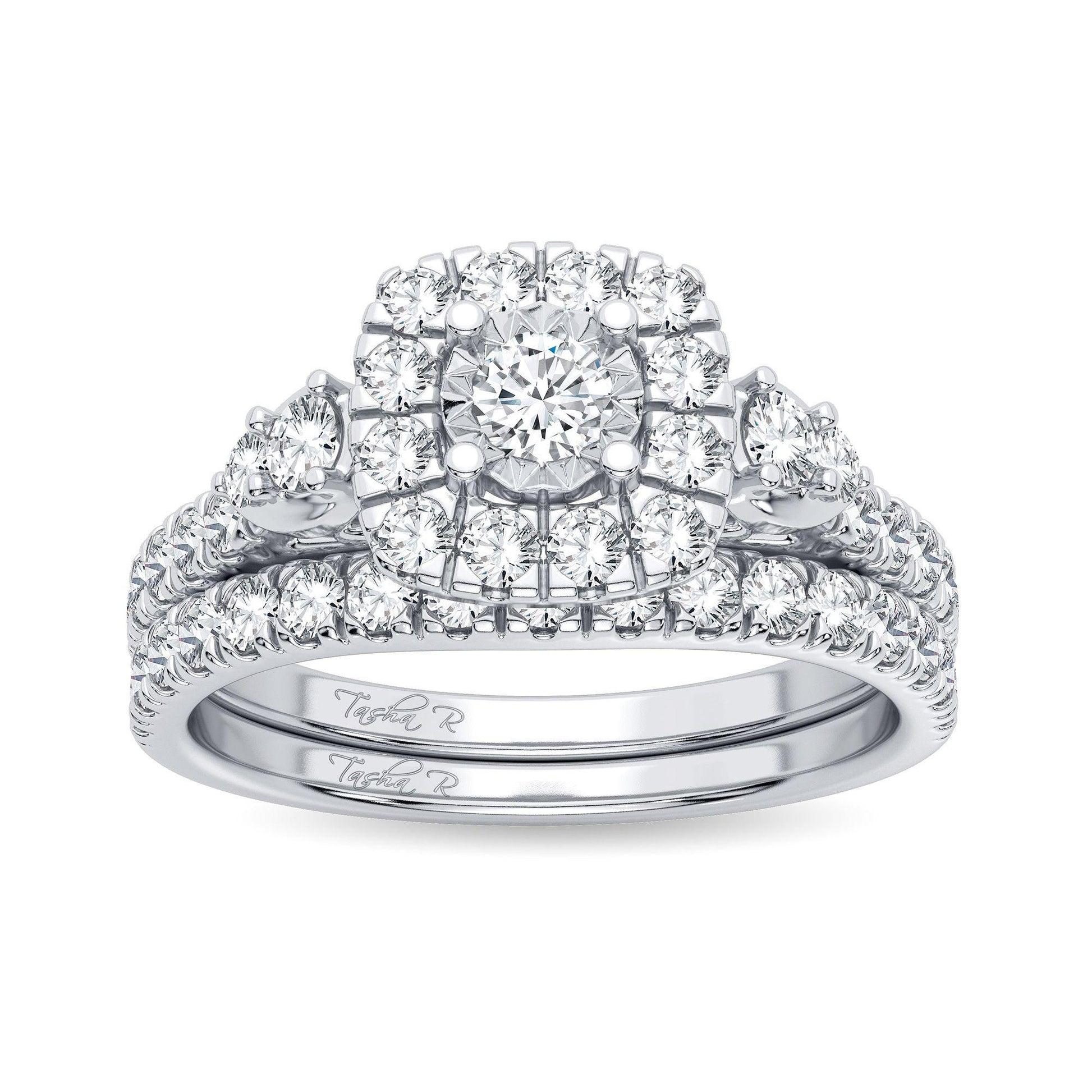 14K 1.00CT Diamond Bridal Ring - Johnny Dang & Co