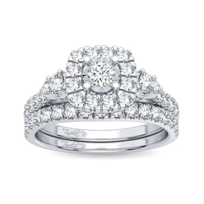 14K 1.00CT Diamond Bridal Ring - Johnny Dang & Co