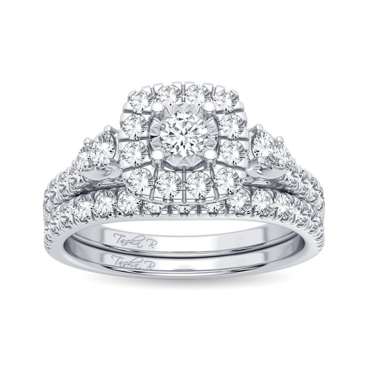 14K 1.00CT Diamond Bridal Ring - Johnny Dang & Co