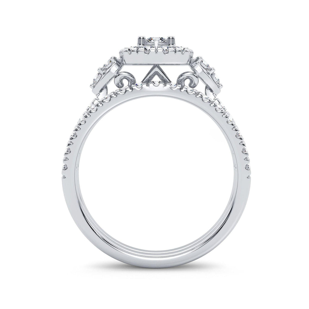 14K 1.00CT Diamond Bridal Ring - Johnny Dang & Co