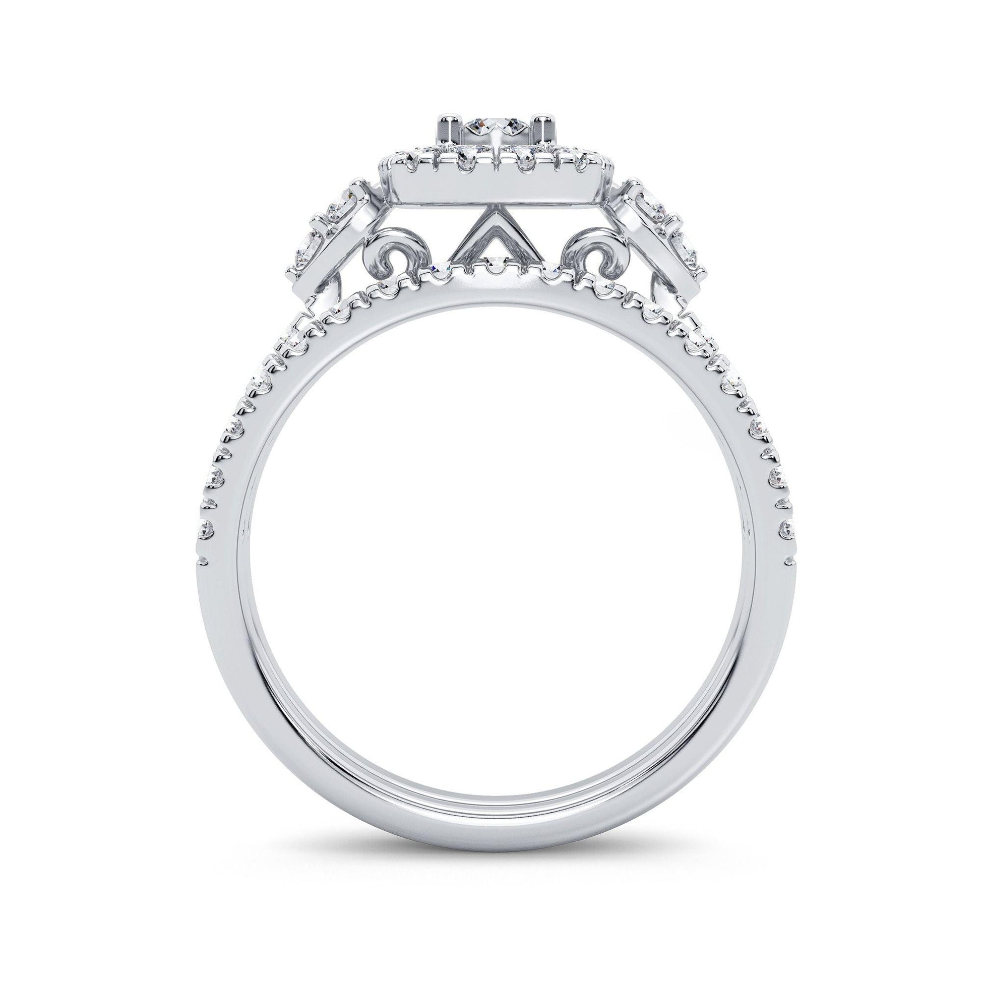 14K 1.00CT Diamond Bridal Ring - Johnny Dang & Co