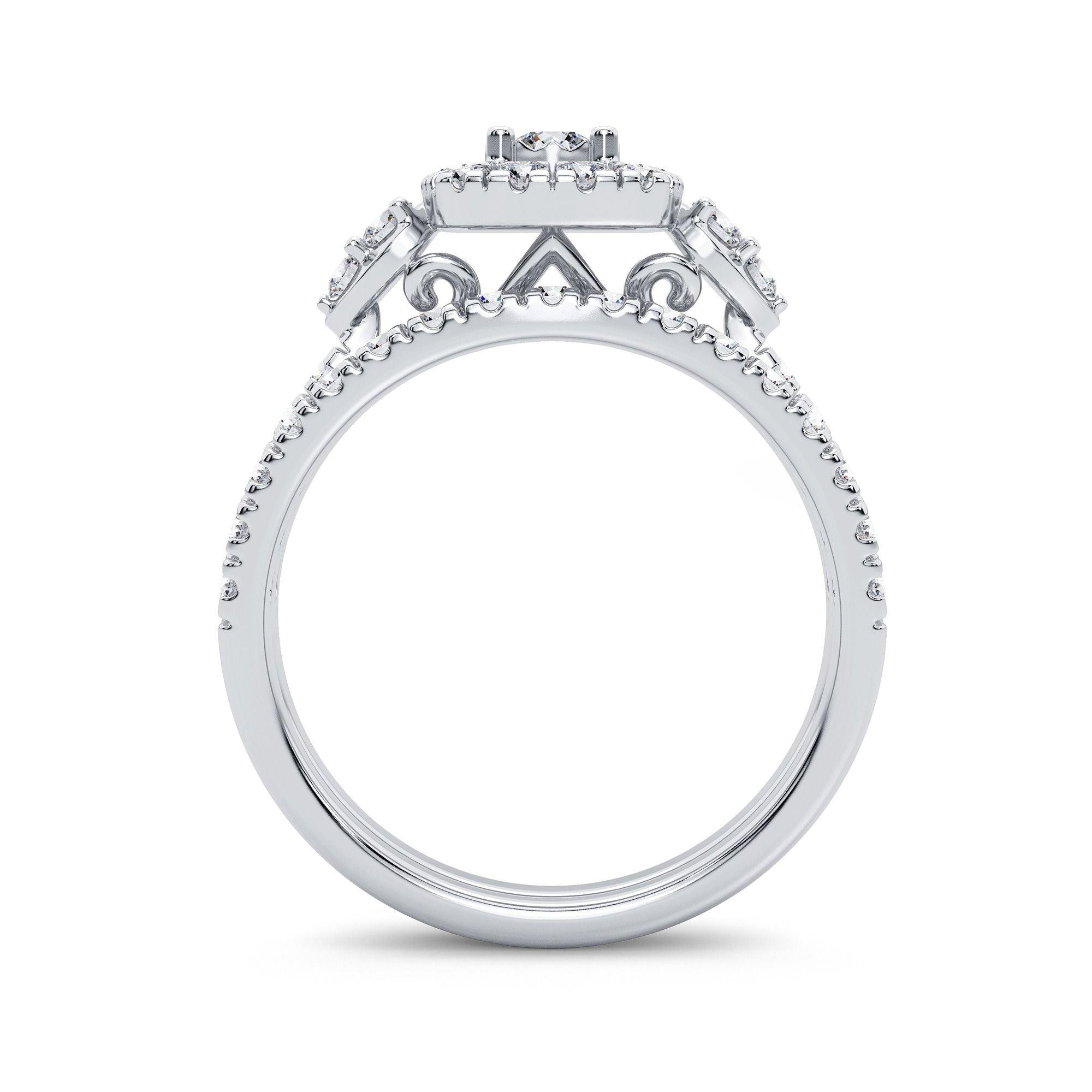 14K 1.00CT Diamond Bridal Ring - Johnny Dang & Co