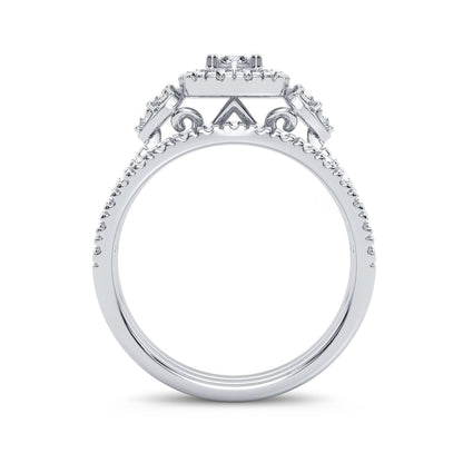 14K 1.00CT Diamond Bridal Ring - Johnny Dang & Co