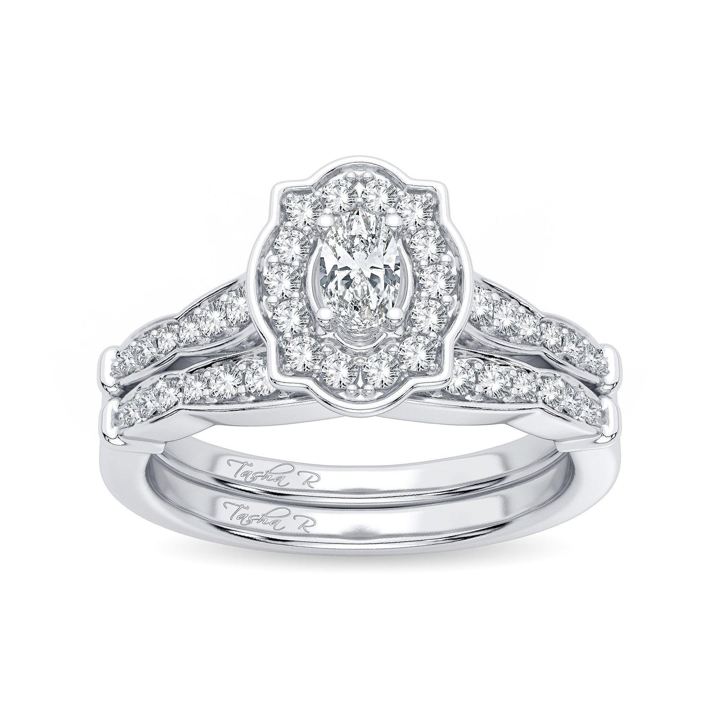 14k 0.50ct Diamond Bridal Ring - Johnny Dang & Co