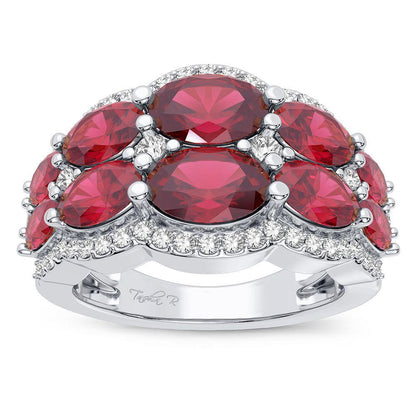 14K 0.33CT Diamond Ruby Ring - Johnny Dang & Co