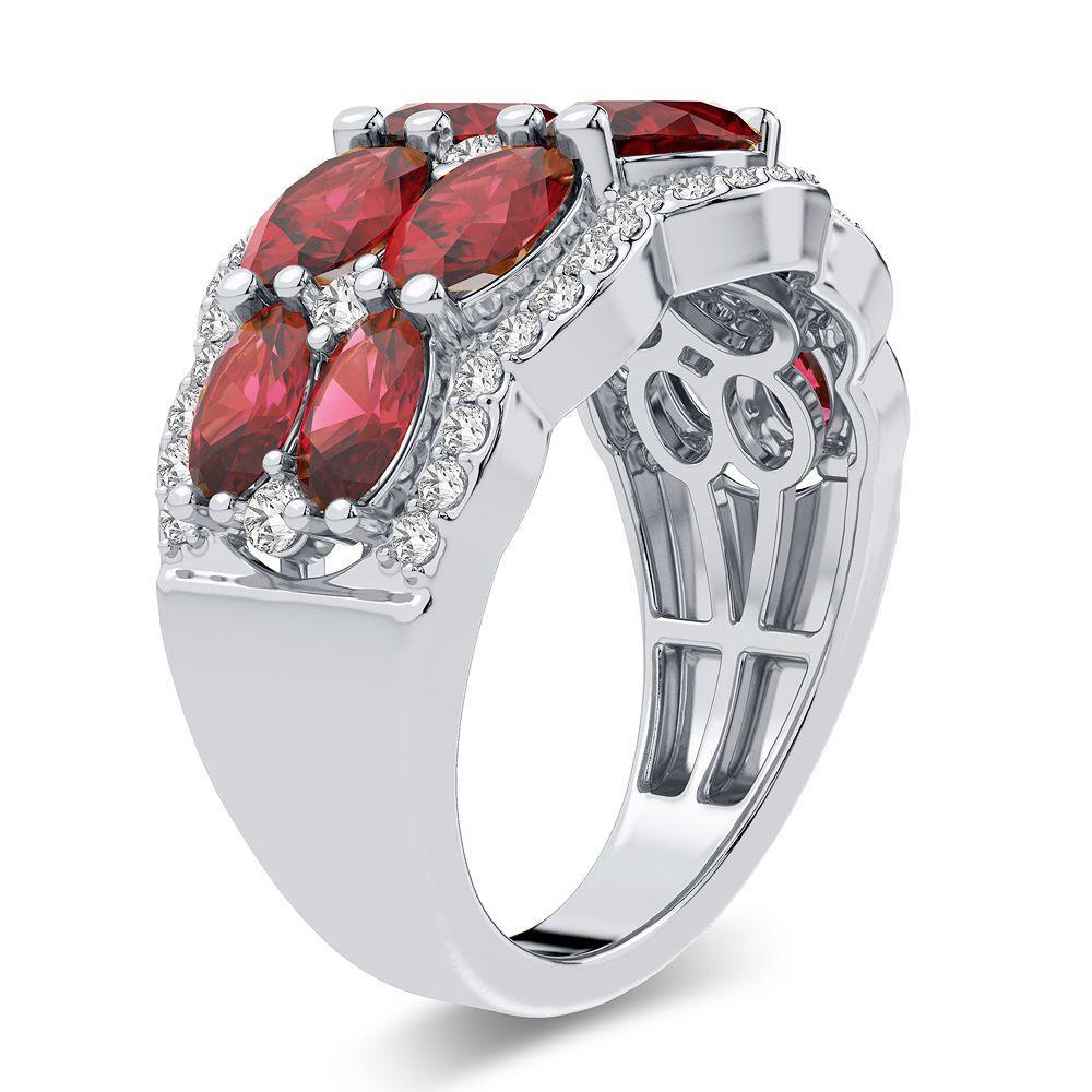 14K 0.33CT Diamond Ruby Ring - Johnny Dang & Co