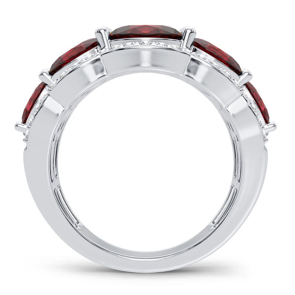 14K 0.33CT Diamond Ruby Ring - Johnny Dang & Co