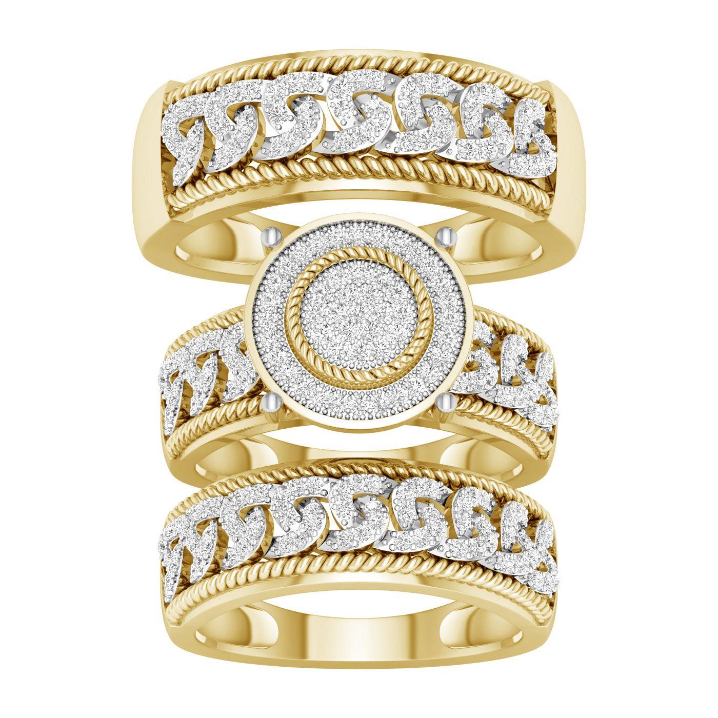 10K 0.65CT DIAM TRIO SET - Johnny Dang & Co