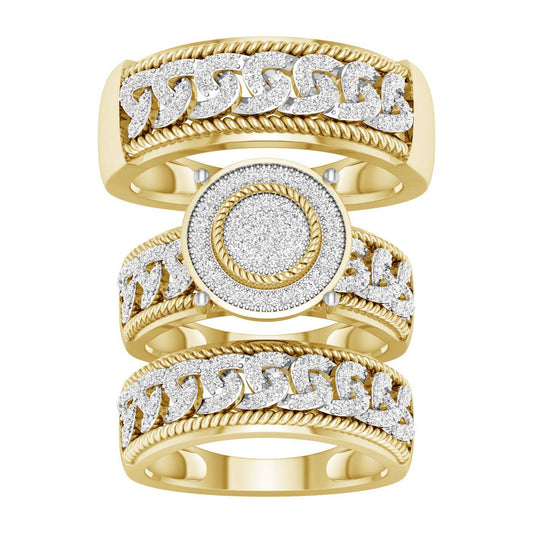 10K 0.65CT DIAM TRIO SET - Johnny Dang & Co
