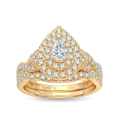 14K 1.00CT Diamond Bridal Ring - Johnny Dang & Co