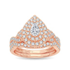 14K 1.00CT Diamond Bridal Ring - Johnny Dang & Co