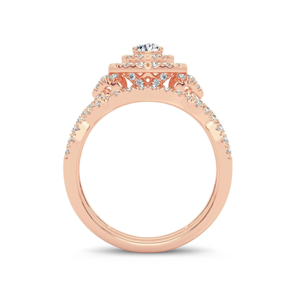 14K 1.00CT Diamond Bridal Ring - Johnny Dang & Co