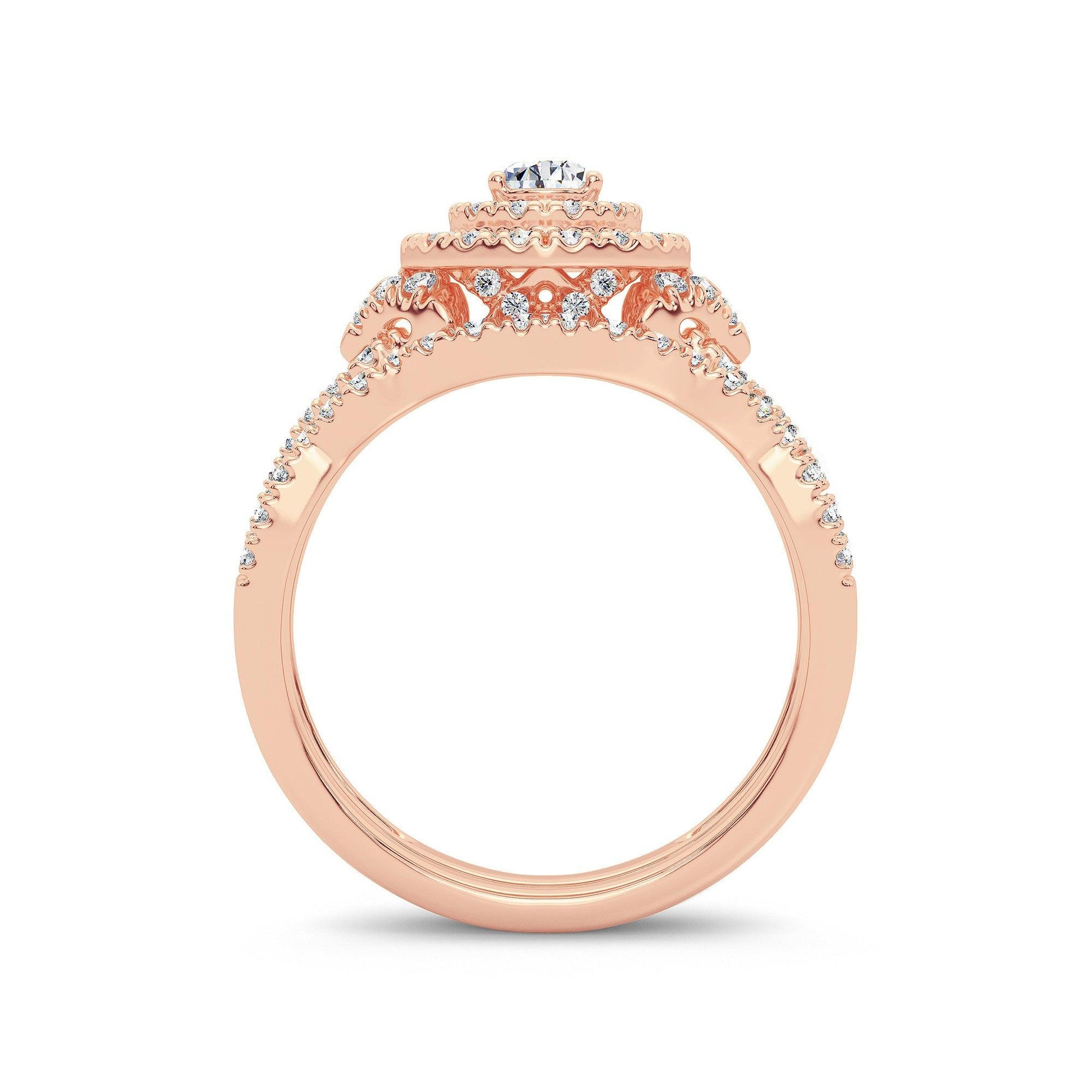 14K 1.00CT Diamond Bridal Ring - Johnny Dang & Co