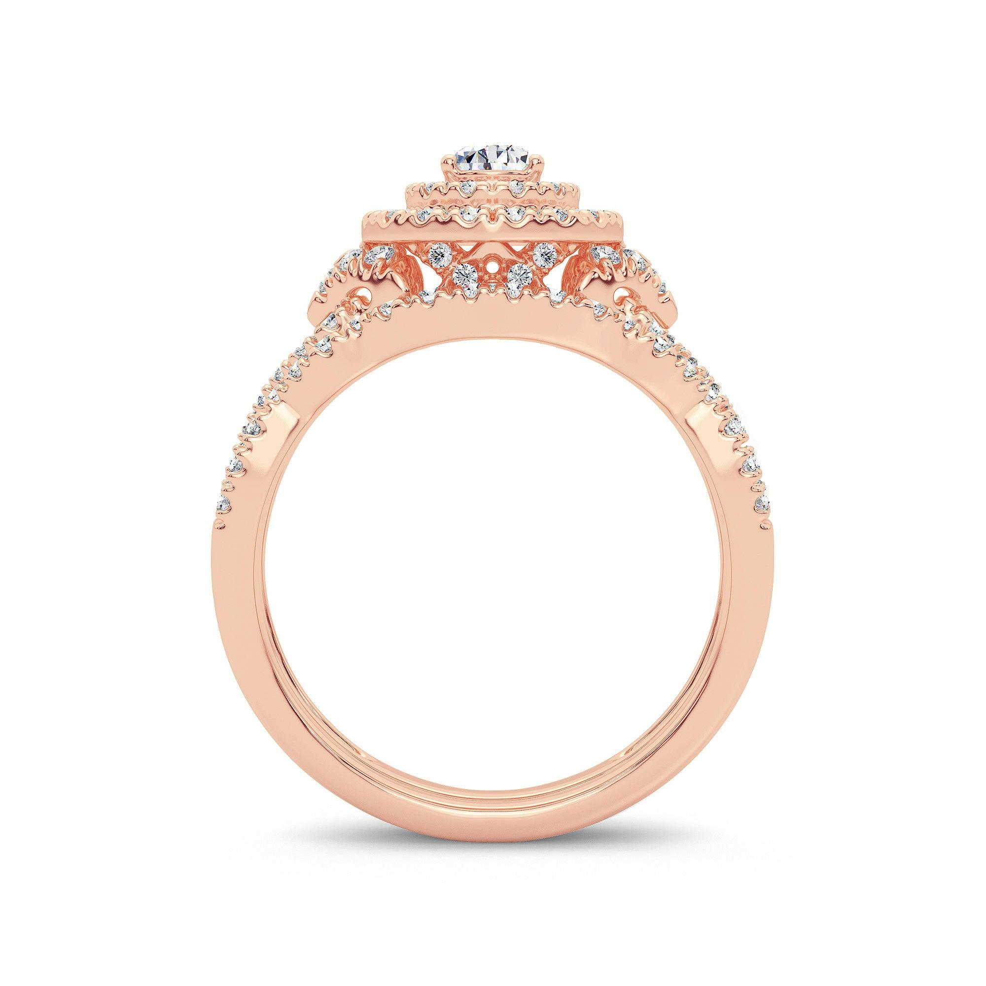 14K 1.00CT Diamond Bridal Ring - Johnny Dang & Co