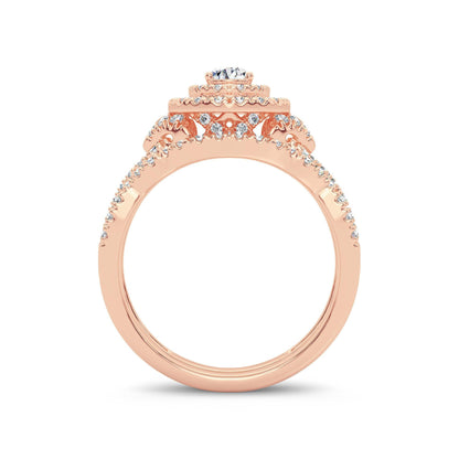 14K 1.00CT Diamond Bridal Ring - Johnny Dang & Co