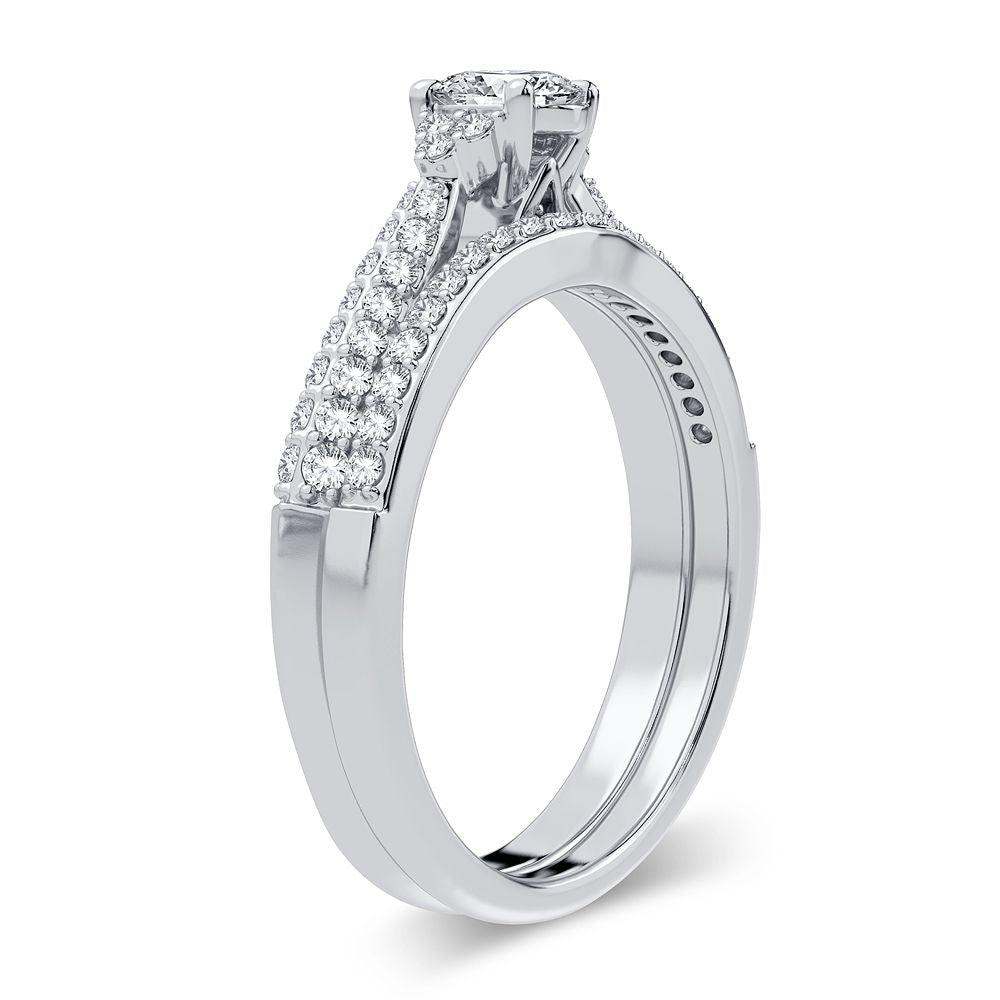 14K 0.60CT Diamond Bridal Ring - Johnny Dang & Co