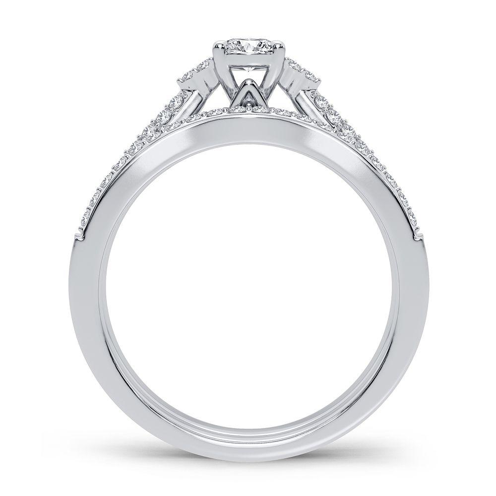 14K 0.60CT Diamond Bridal Ring - Johnny Dang & Co