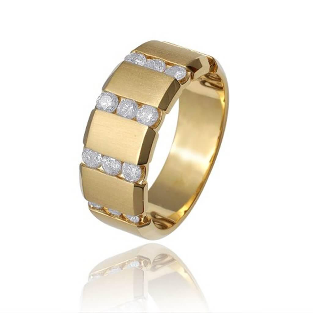 14K 0.96-1.05CT D-MENS BANDS RING - Johnny Dang & Co