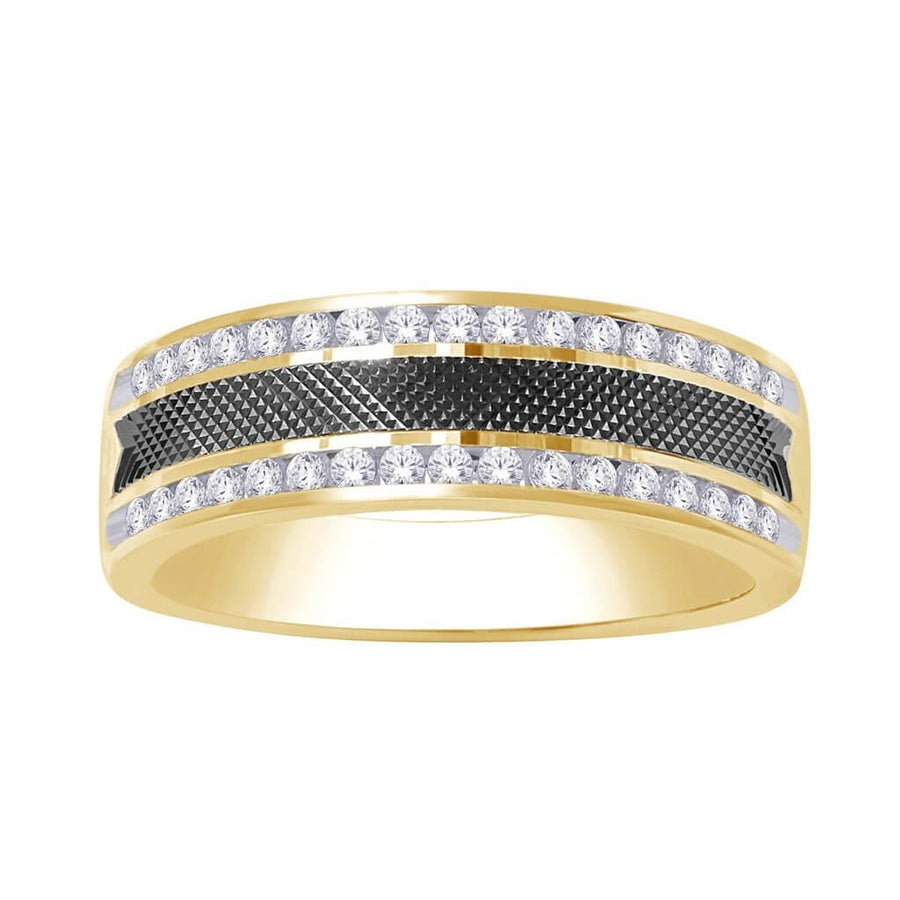 14K 0.5 CT Mens Diamond band in Channel Setting