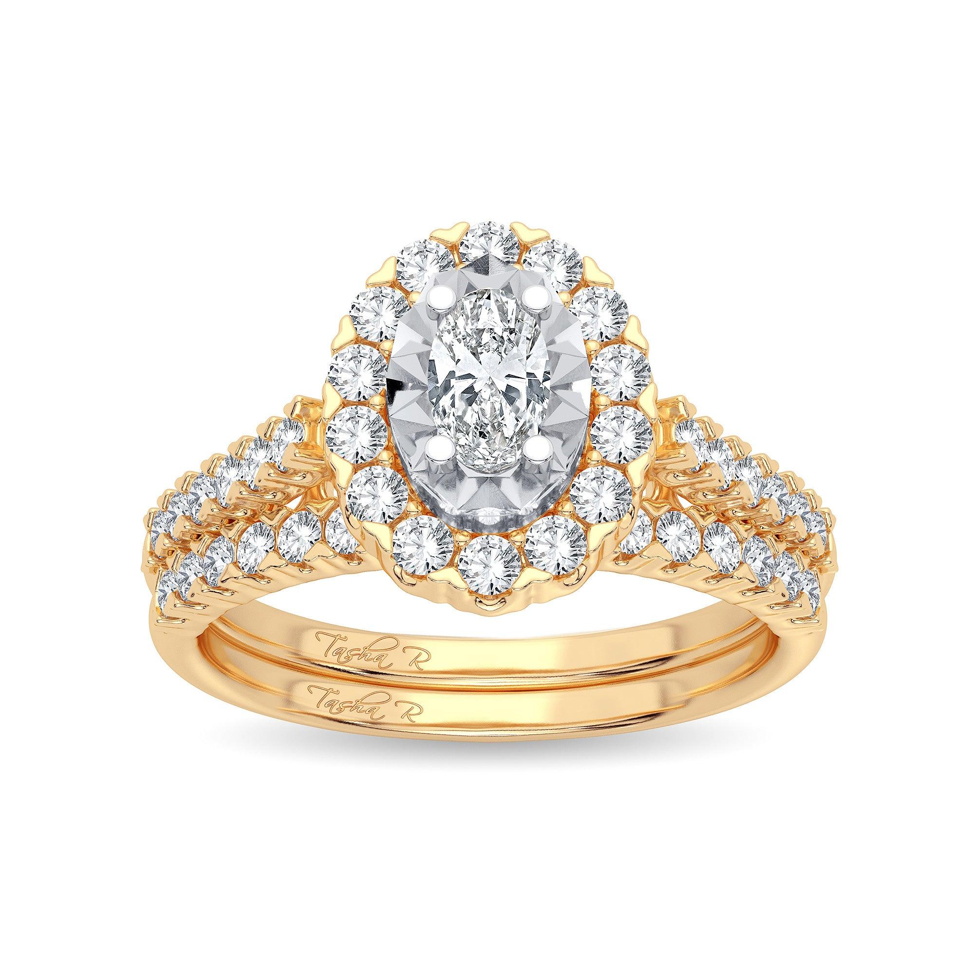 14K 1.00CT Diamond Bridal Ring - Johnny Dang & Co