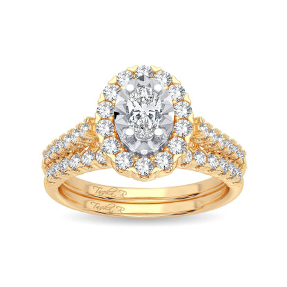 14K 1.00CT Diamond Bridal Ring - Johnny Dang & Co