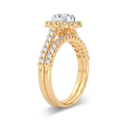 14K 1.00CT Diamond Bridal Ring - Johnny Dang & Co