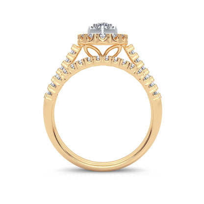 14K 1.00CT Diamond Bridal Ring - Johnny Dang & Co