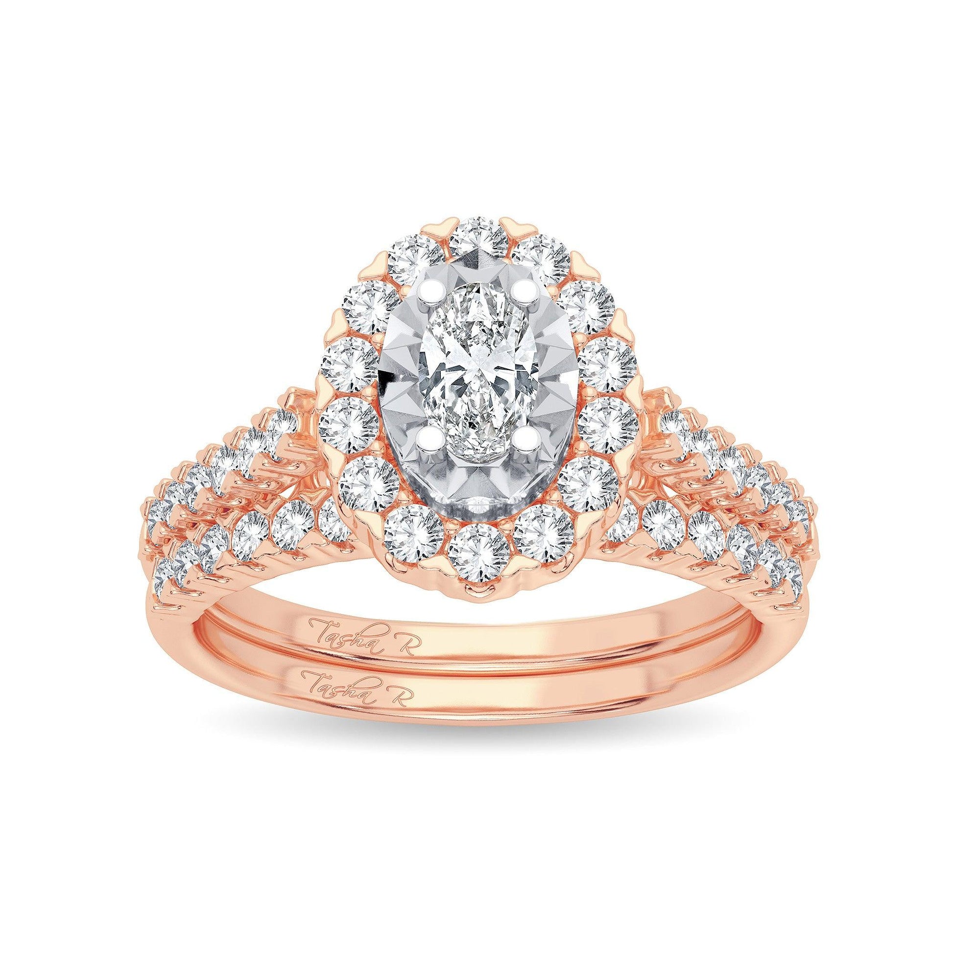 14K 1.00CT Diamond Bridal Ring - Johnny Dang & Co