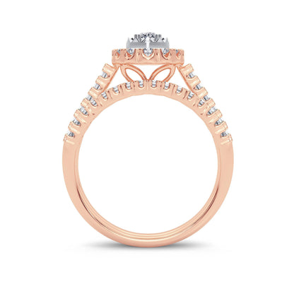14K 1.00CT Diamond Bridal Ring - Johnny Dang & Co