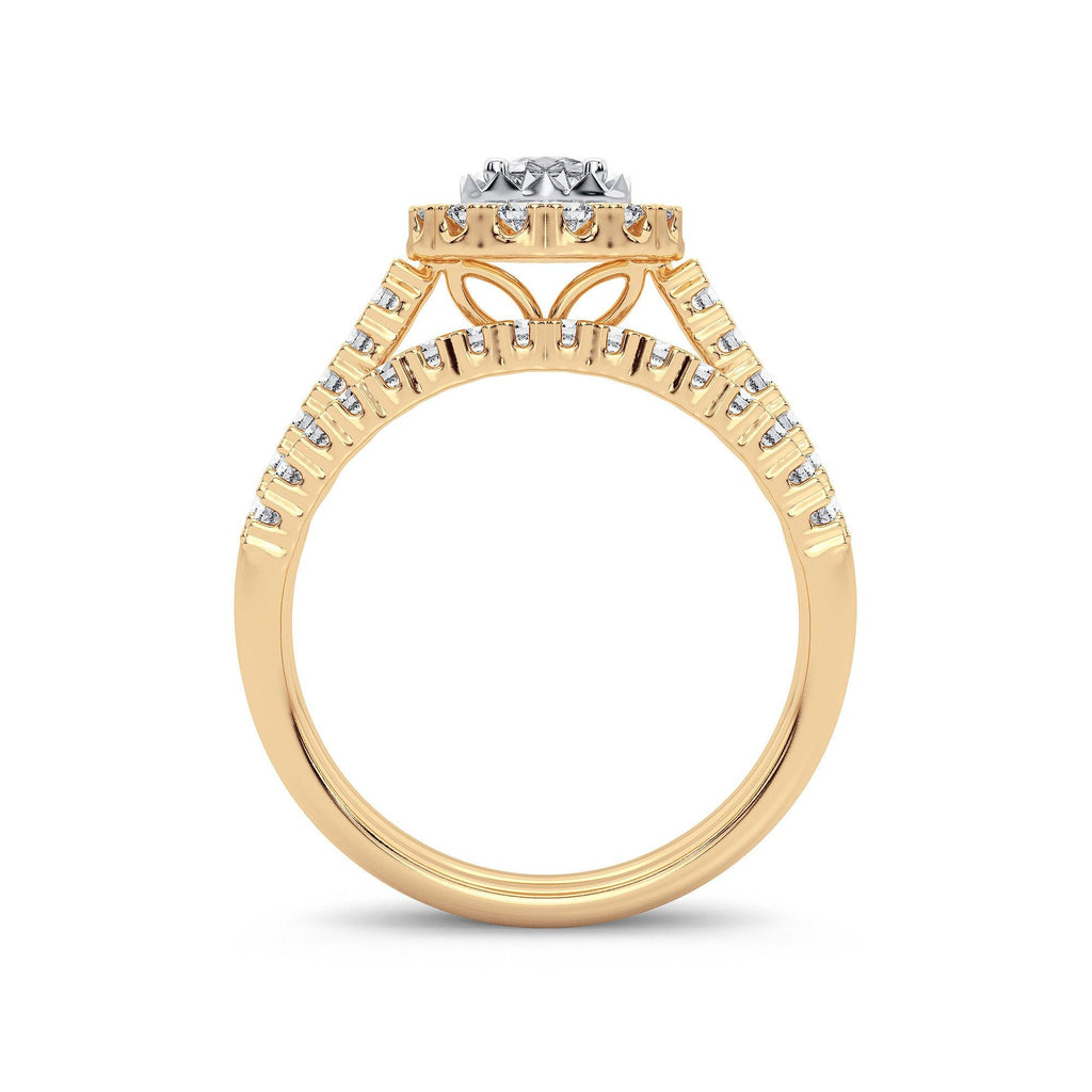 14K 1.05CT Diamond Bridal Ring - Johnny Dang & Co