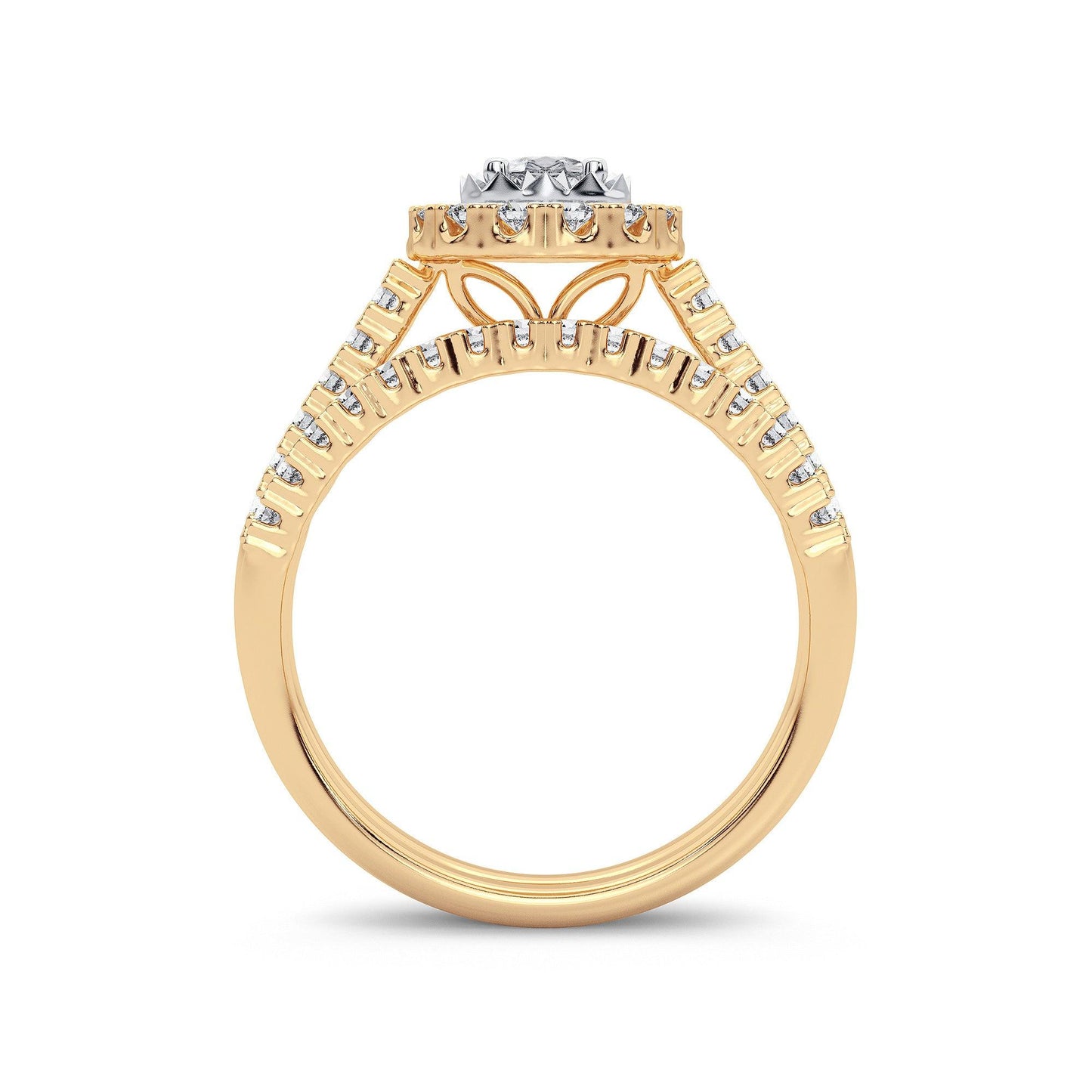 14K 1.05CT Diamond Bridal Ring - Johnny Dang & Co