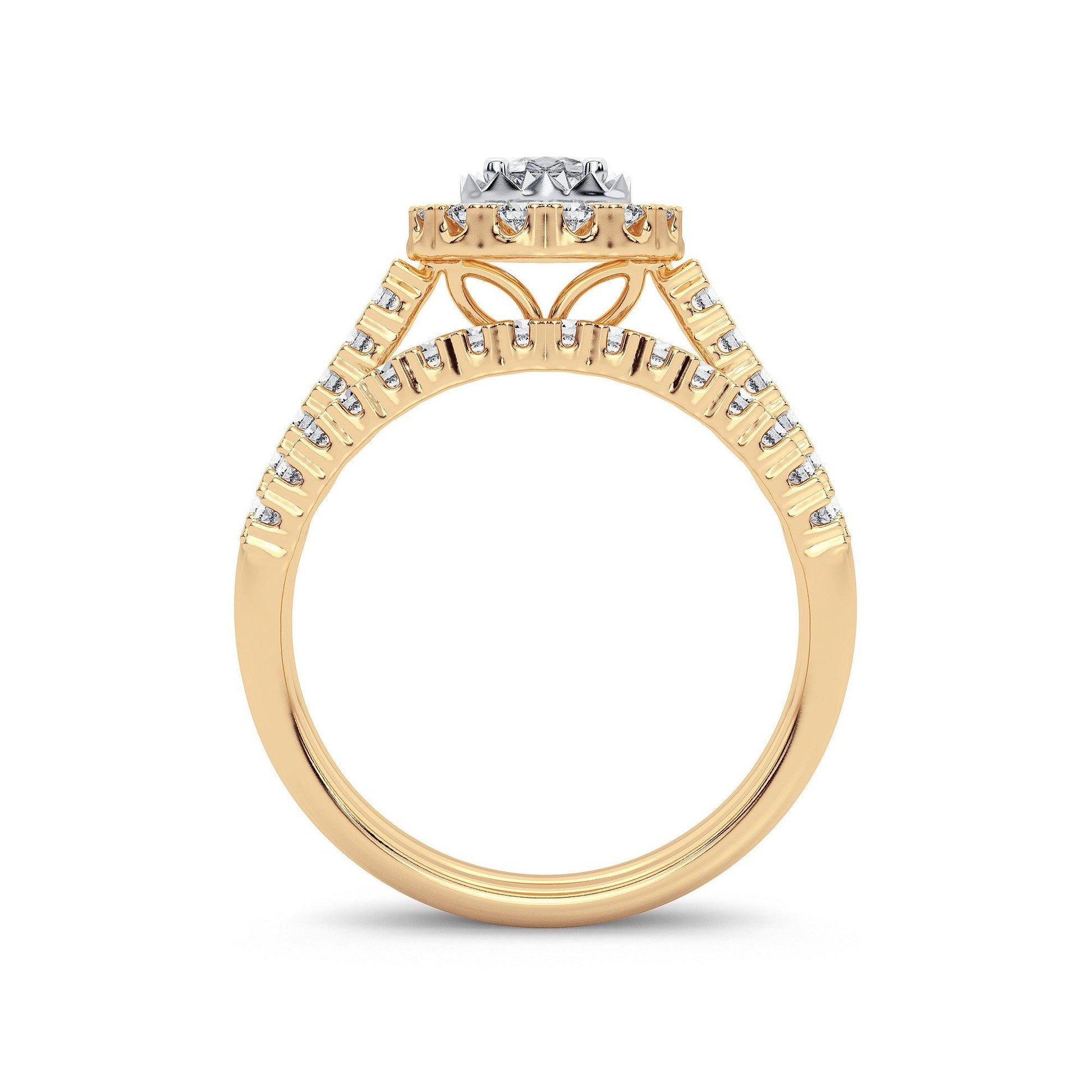 14K 1.05CT Diamond Bridal Ring - Johnny Dang & Co
